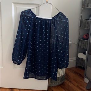 Navy blue blouse